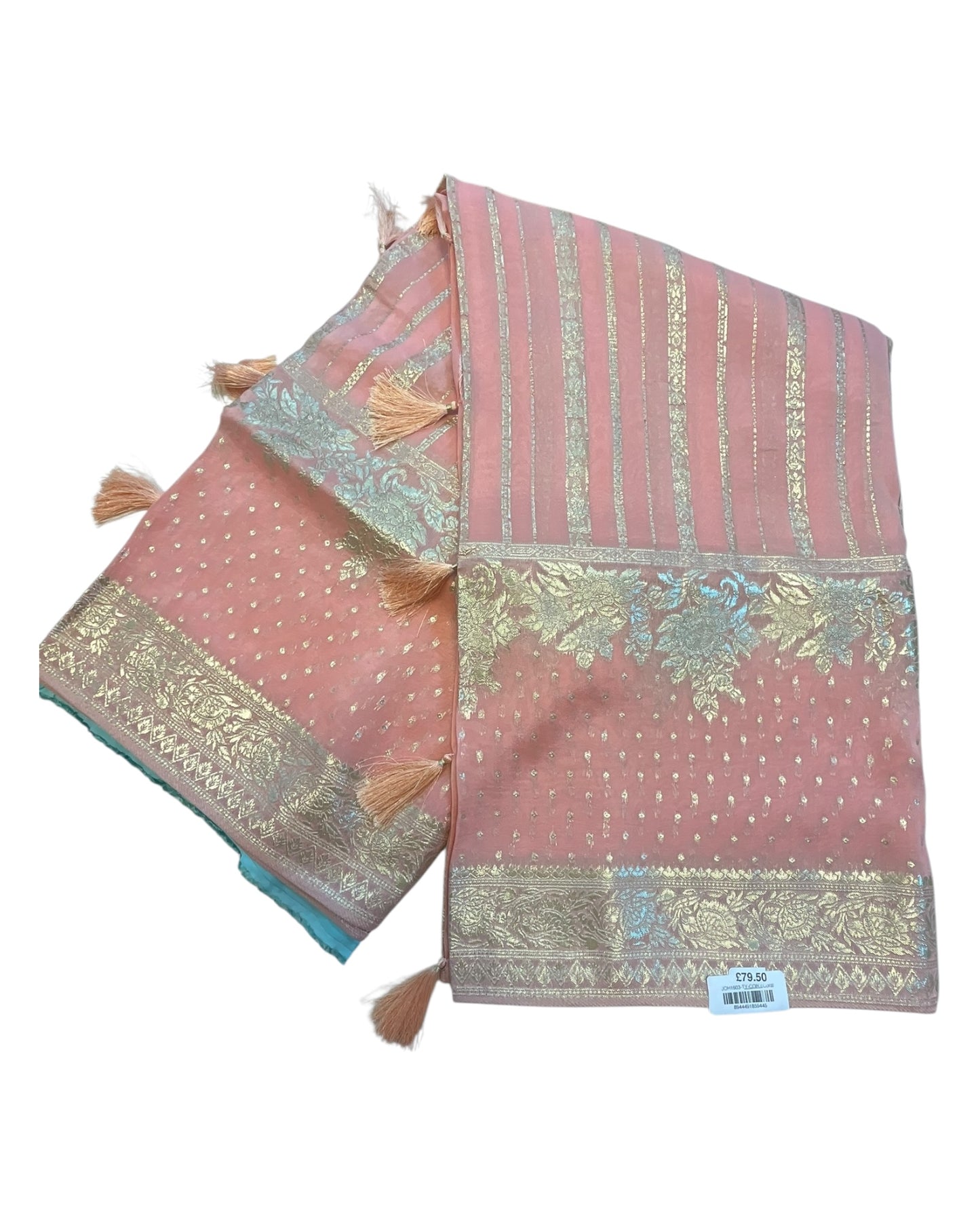 Coral - Handloom - Chiffon Banarasi Saree with Blouse Piece - JOH1603 10TY25