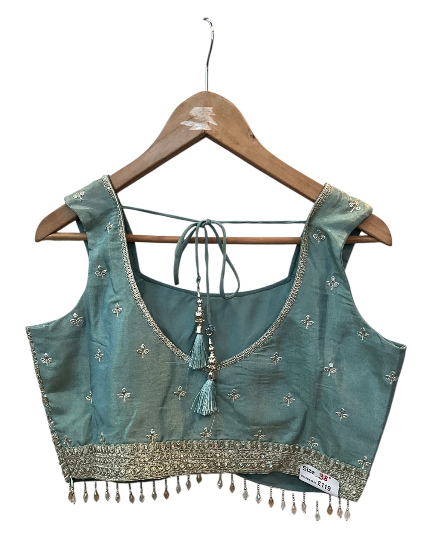 Size 12 / 38" Bust - Sea Green - Ready Made Lehenga Set - UK Stock - 24h Dispatch - KTC250629 JY