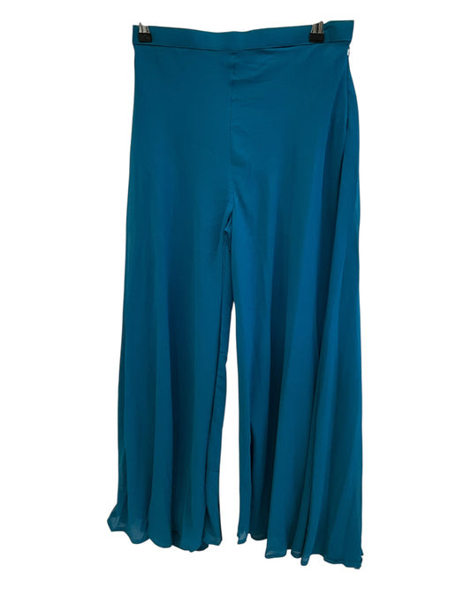 Turquoise Blue - Ladies Medium Length Top Palazzo Trousers Suit - Size 12 (38") - KTC250162 VK