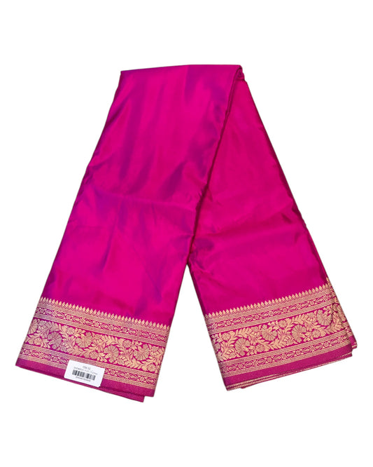 Fuchsia Pink - Traditional Handloom Banarasi Sari / Saree - with Blouse Piece - SN2403 11VC24