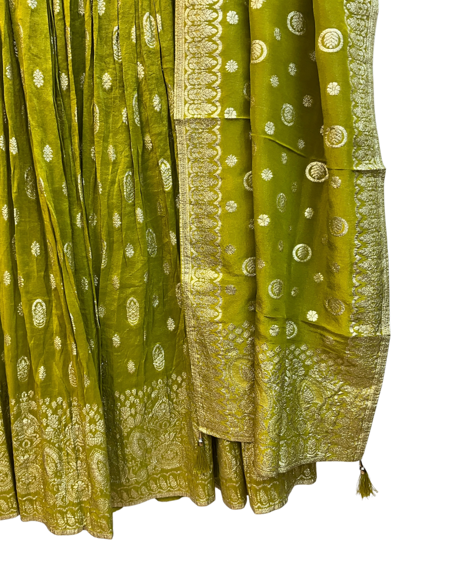 Size UK 12 (38") Henna Mehndi Green - Lehenga Set - Mehndi / Sangeet / Bridesmaids / Weddings / Garba - UK Stock - 24h Dispatch - OC42090 05RY26
