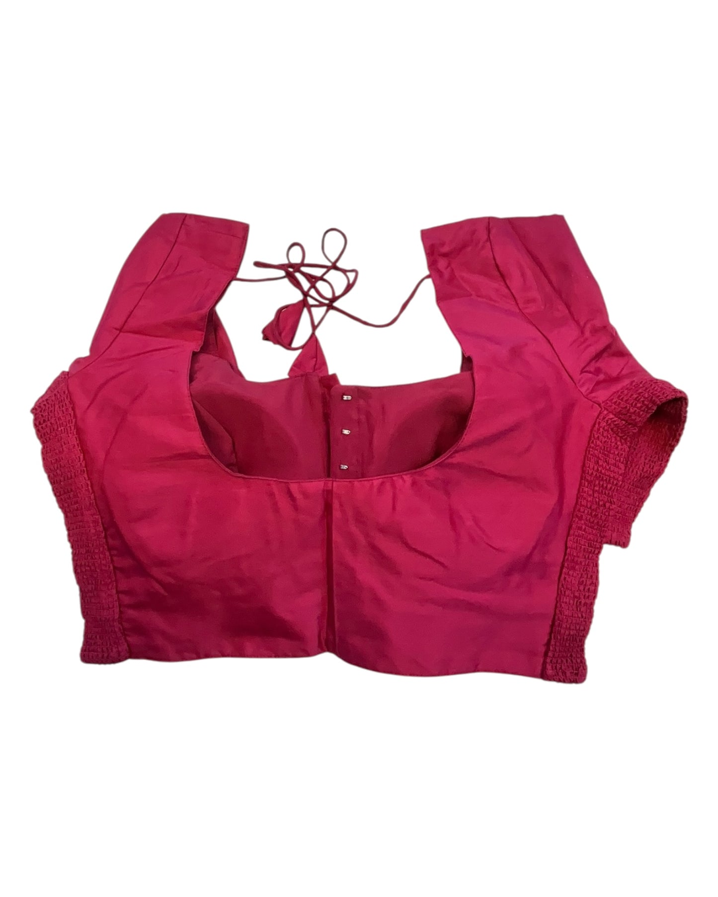Dark Magenta - HYBRID Silky Saree blouse - With Elastic on both side for Great fit - Size 36",38", 40" S M L - VAM1216 Ap