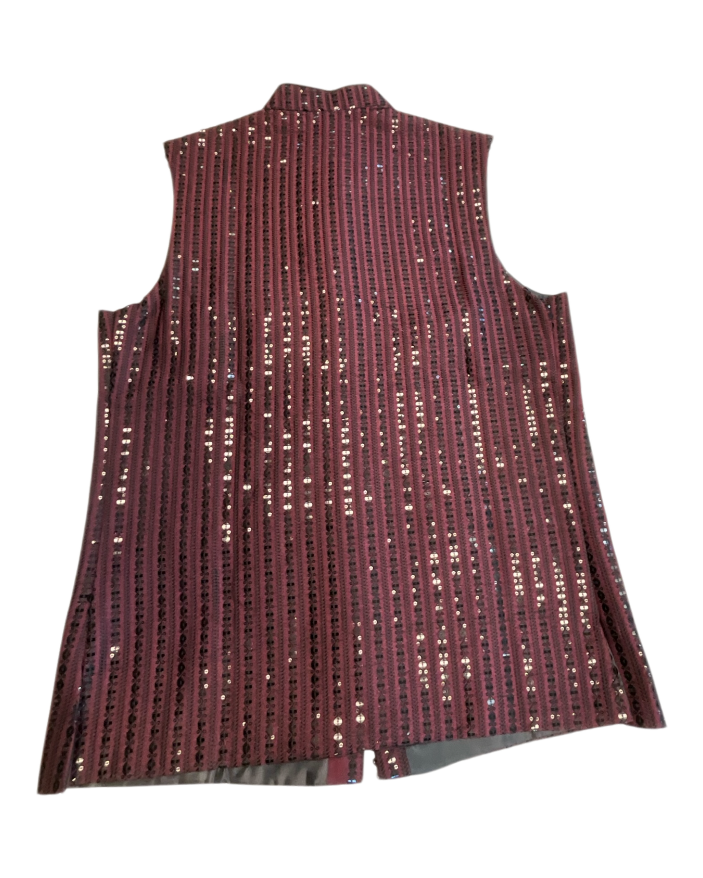 Maroon - Rich All Over Sequins Embroidered - Mens Indian Waistcoat - UK Stock - 24 hr Dispatch - KCS2602 03VT26