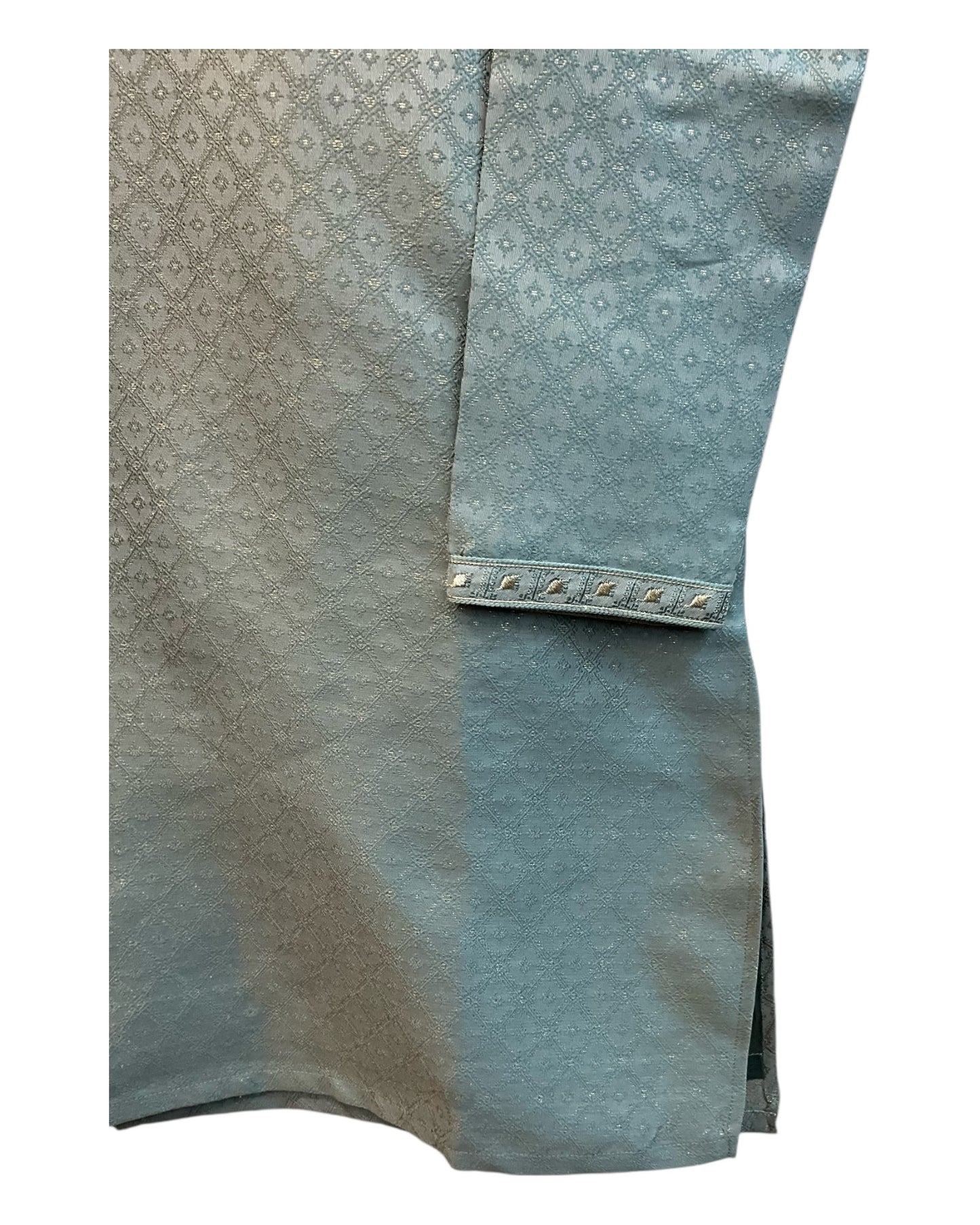 Sea Green - Banarasi Handloom Brocade Mens Indian Kurta set - UK Stock - Weddings / Walimas , Sangeet, Diwali, Eid, Mehndi / Henna - VEE2433 VR