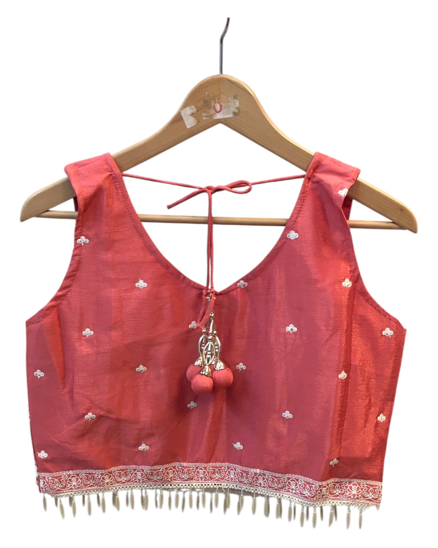 Size 14 / 40" Bust - Coral Pink Ready Made Lehenga Set - UK Stock - 24h Dispatch - KTC250165 TY 0125