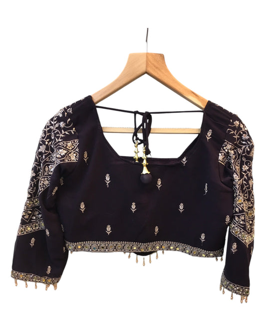 Size 12 / 38" Bust - Wine / Purple - Ready Made Lehenga Set - UK Stock - 24h Dispatch - KTC250159 TP 0125