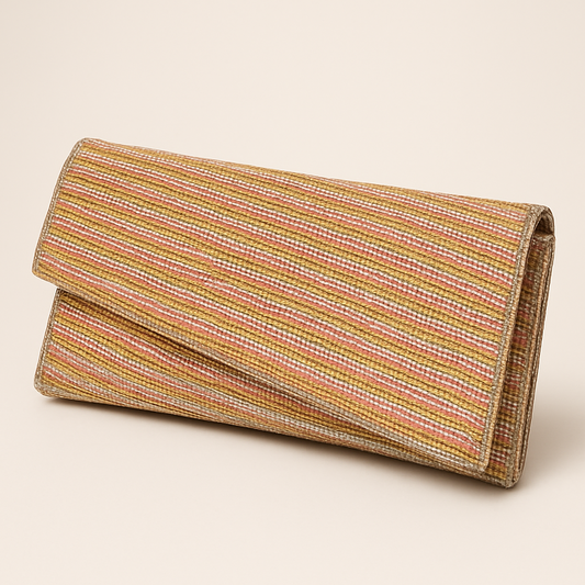 Rose Gold Finish - Rich Hand Embroidered Clutch Bag / Handbag -Bollywood / Weddings - AKB264 05KP25