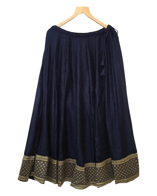 Navy Blue - Silky Lehenga Set - Weddings ,Bridesmaids, Sangeet, Henna, Haldi - 24h Dispatch - AF2414 TT 0624