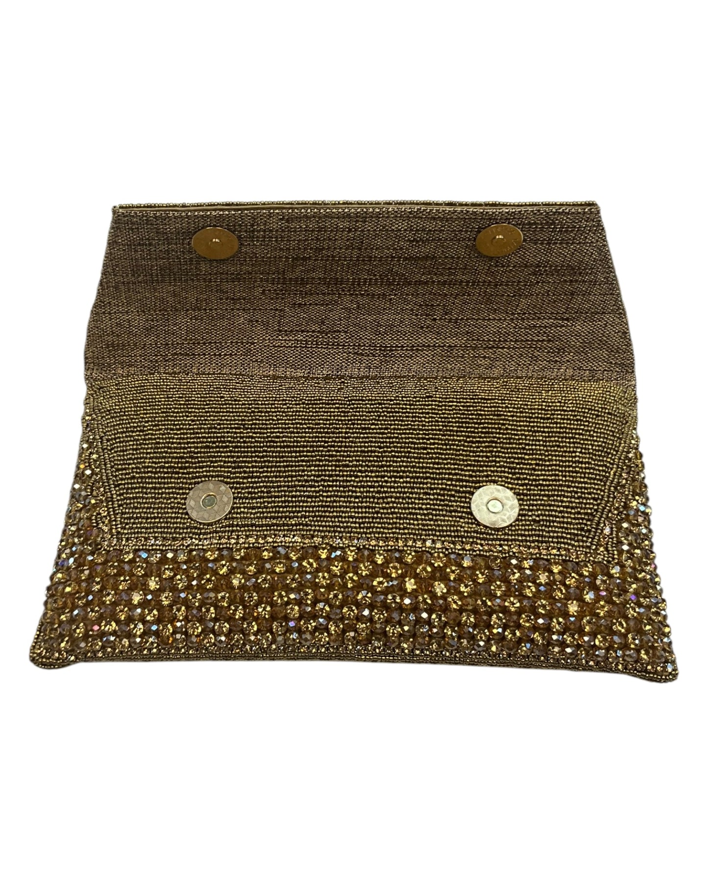 Dark Gold Finish - Rich Hand Embroidered Clutch Bag / Handbag - AKB235 05KP25