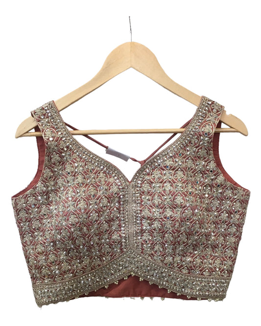 Coral - Ready Made Lehenga Set - Size 12 - 38"(Loosen up to 14) ) UK Stock - 24h Dispatch - KTC24505 TK 0524