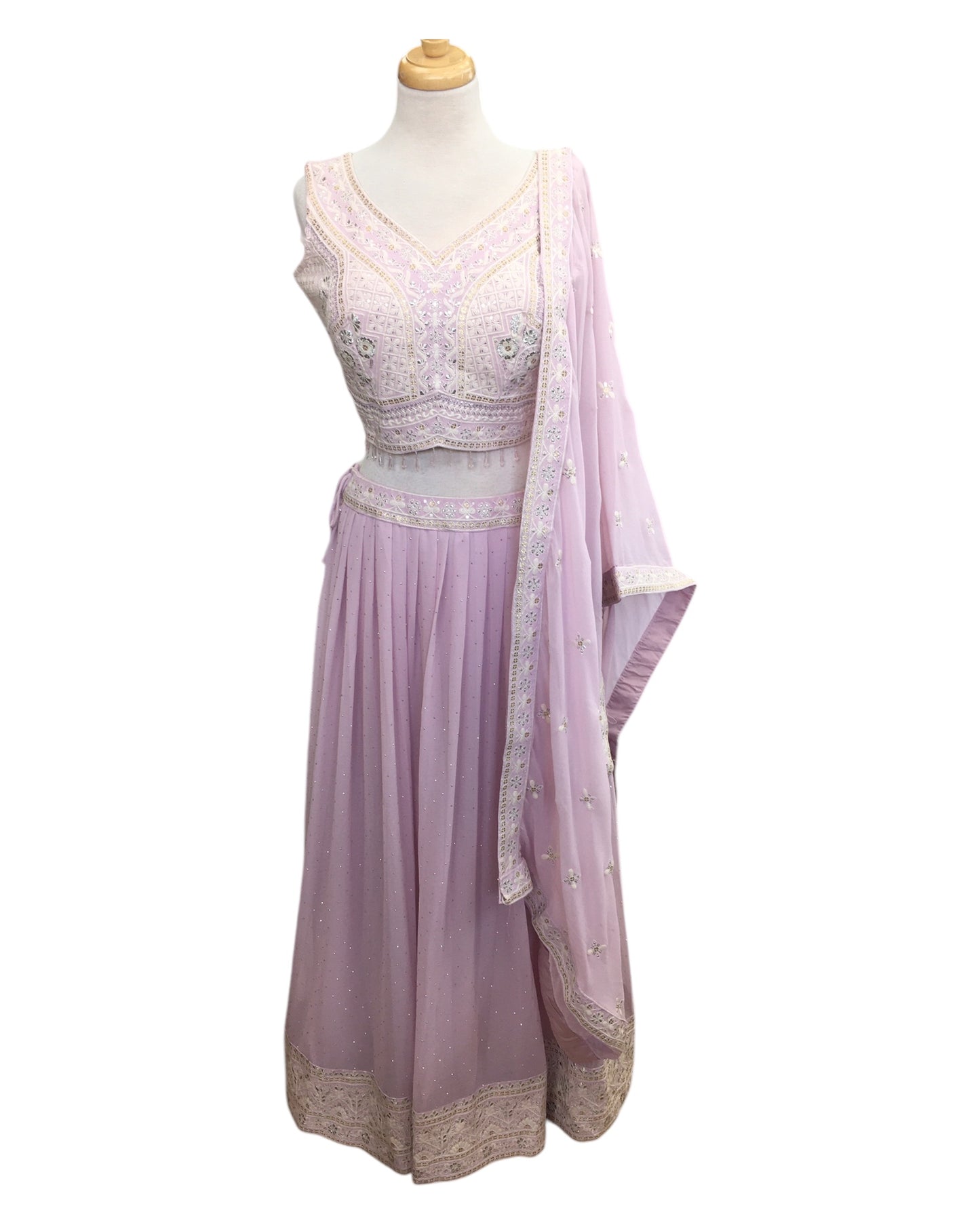 Size 12 / 38" Bust - Baby Pink - Ready Made Lehenga Set - UK Stock - 24h Dispatch - KTC241103 ? 1124