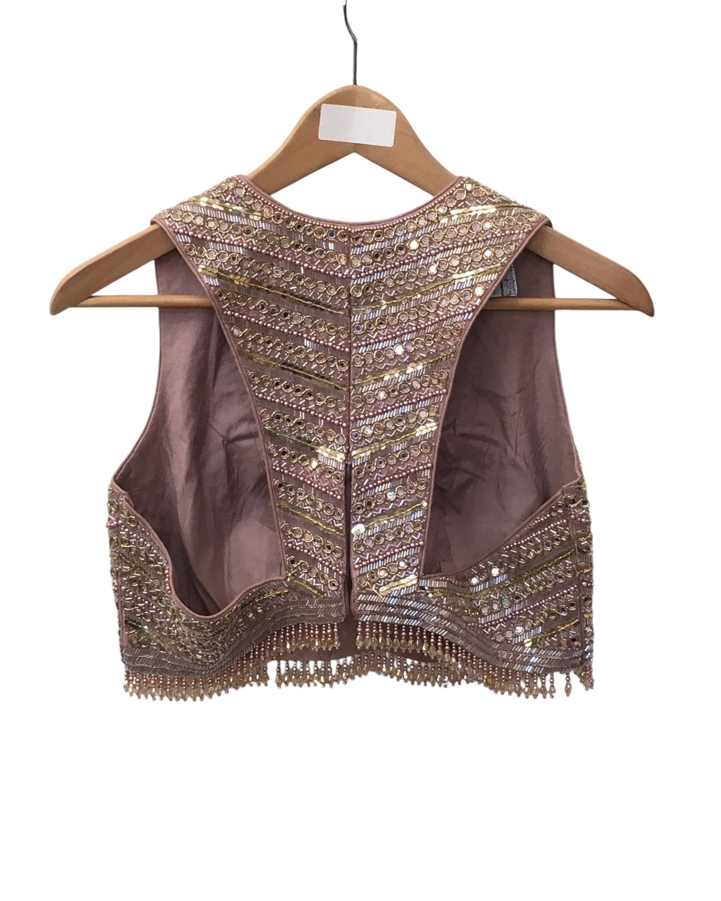 Dusty Pink - Designer Halter Neck Blouse, Chiffon Lehenga Set - Weddings , Sangeet, Henna, Haldi - 24h Dispatch -ZC1333 KKP