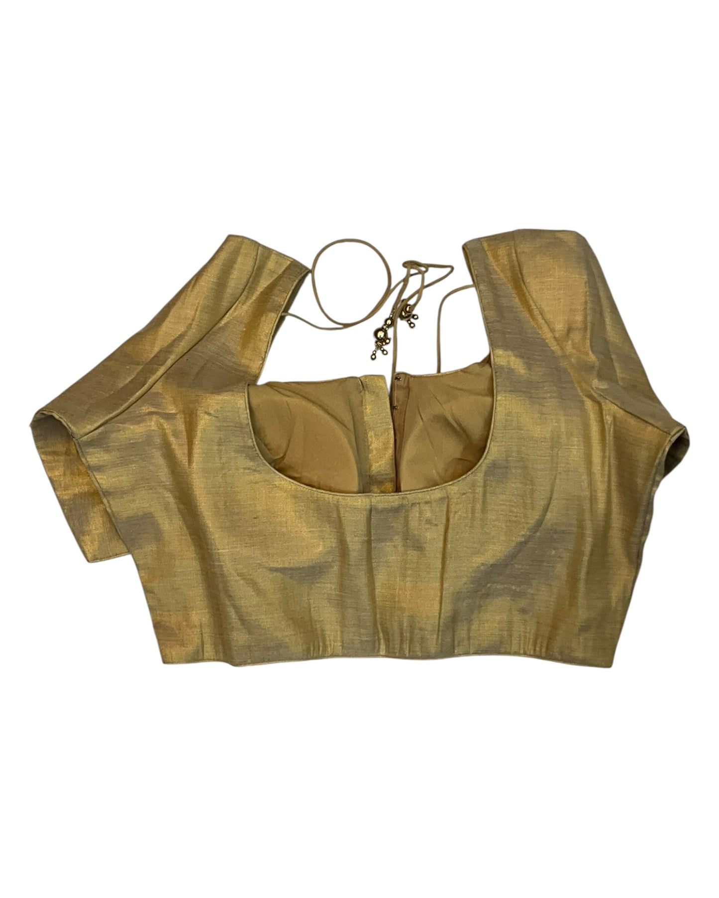 Classic Gold - Silky Saree blouse - UK Stock - Next Day / 2-3 Days Delivery - Size 34"-46" - XS, S, M, L, XL, XXL - VFL289 R