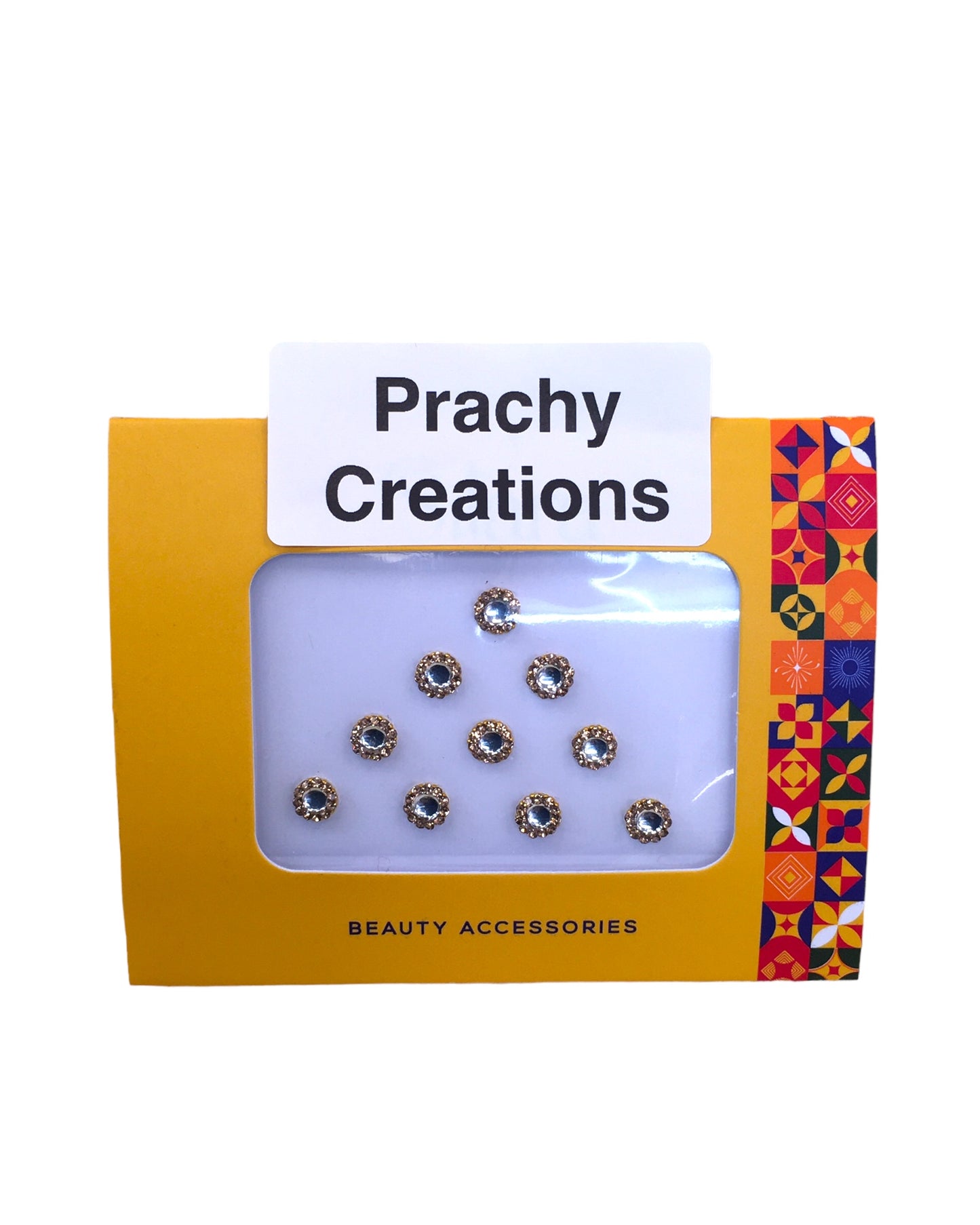 Pack of 10 Round Silver / Gold Bindis in Medium Size- 24 hrs dispatch from UK ST2421 24ap04