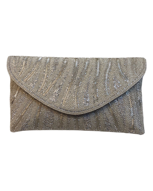 Silver - Rich Hand Embroidered Clutch Bag - AKB254 10KP24