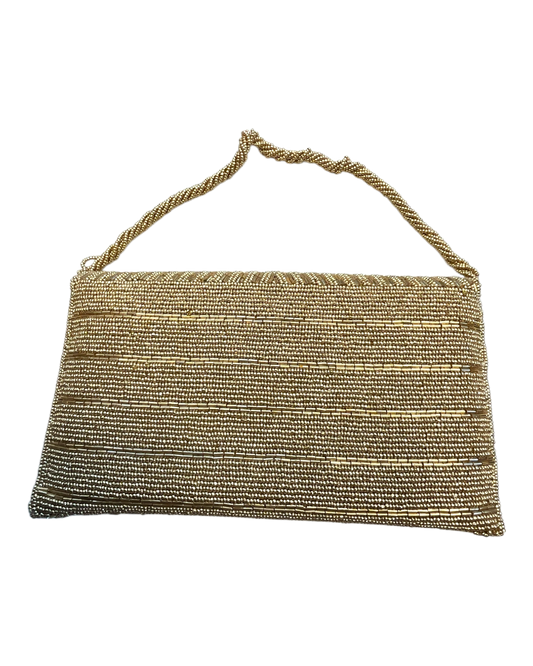 Gold - Rich Hand Embroidered Clutch Bag / Handbag -Bollywood / Weddings - JF27 11KJ25