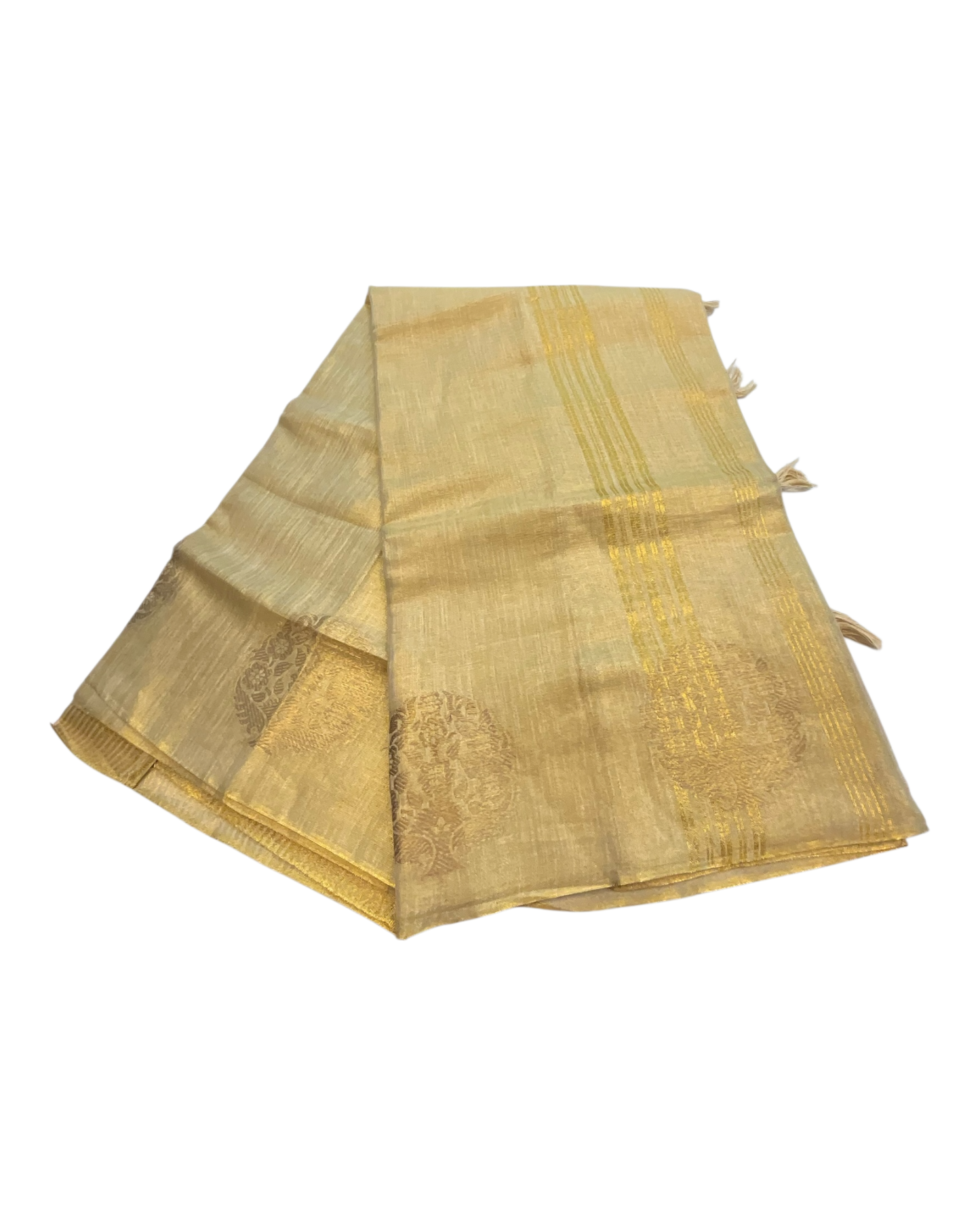Gold - Traditional Silky Fancy Saree with Blouse Piece - UK Stock - 2/3 days Delivery 12KT25 RP475