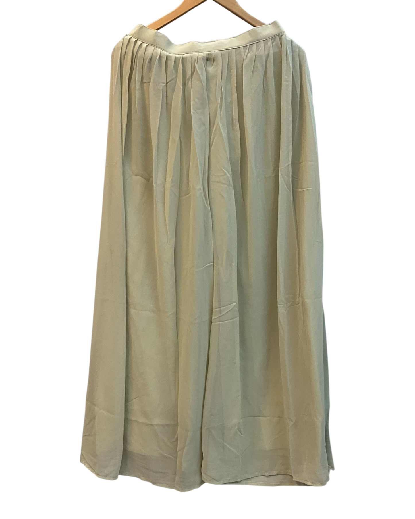UK 16 / 42" - Cream / Light Gold - Crepe Ladies Sharara / Palazzo Trousers Suit - Sangeet / Henna / Temple - OC76137 TA