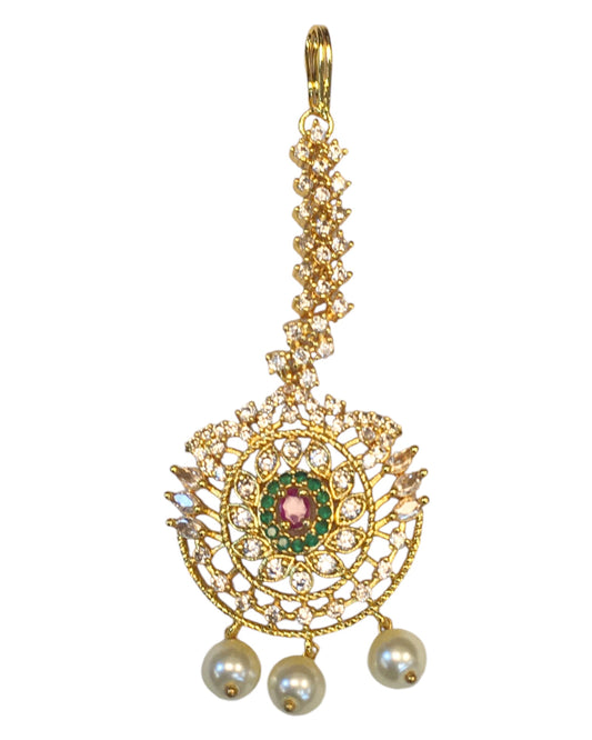 Gold & Stone - Gold Finish Long Necklace set - Bollywood - Weddings - AE2418 11VK24