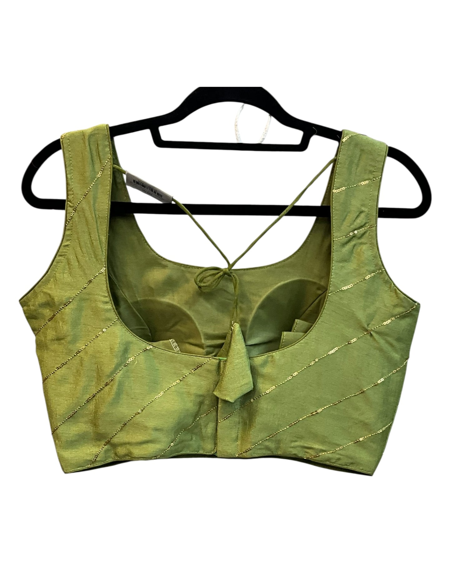 Light Green - Dupion Silk Lehenga Set - - Garba / Dandia , Mehndi / Sangeet / Weddings Size UK 12 (38" Bust) Adjustable to Size 14 - UK Stock - 24h Dispatch - AF2506 09TY25