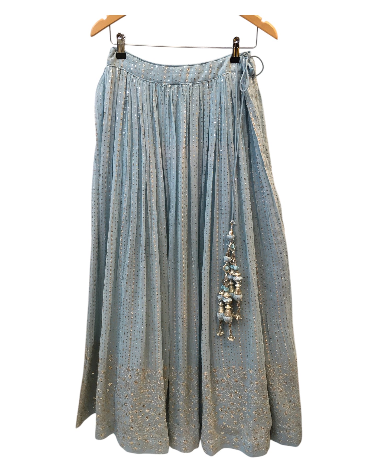Size 12 / 38" Bust - Sky Blue - Ready Made Lehenga Set - UK Stock - 24h Dispatch - KTC241007 PK 1024