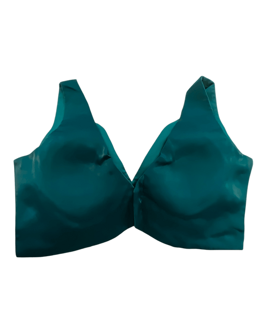 36" / UK 10 - Jade Emerald Green - Rich Designer Silky Saree blouse with cups, Sleeveless - UK Stock - Quick Delivery - RNK - R900B- KK - Prachy Creations
