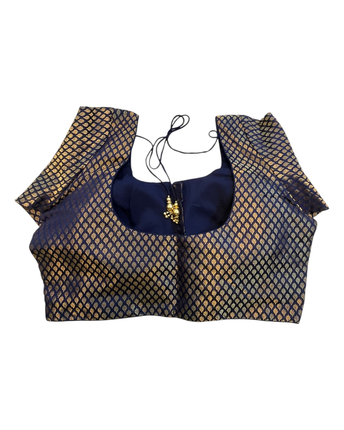 38" & 42" - Navy Blue - Banarasi Brocade Saree / Lehenga Blouse -UK Stock - Quick Dispatch - LT3 08Rp25 - Prachy Creations