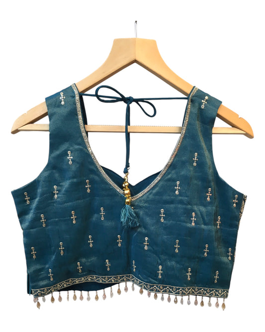 Size 12 / 38" Bust - Turquoise Blue - Ready Made Lehenga Set - UK Stock - 24h Dispatch - KTC2462 TP 0125