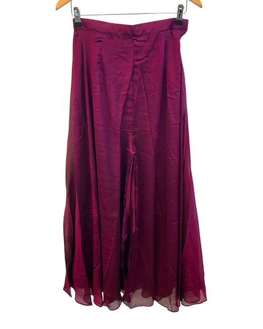 UK 12 / 38" - Wine - Ladies Sharara / Palazzo Trousers Suit - UK Stock - Sangeet / Henna / Weddings - OC21185 VJ