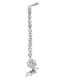 Clear / White - Silver Finish Small Size Tika Head Piece - Indian Ladies Fashion Jewellery - AE2436 11Vp24