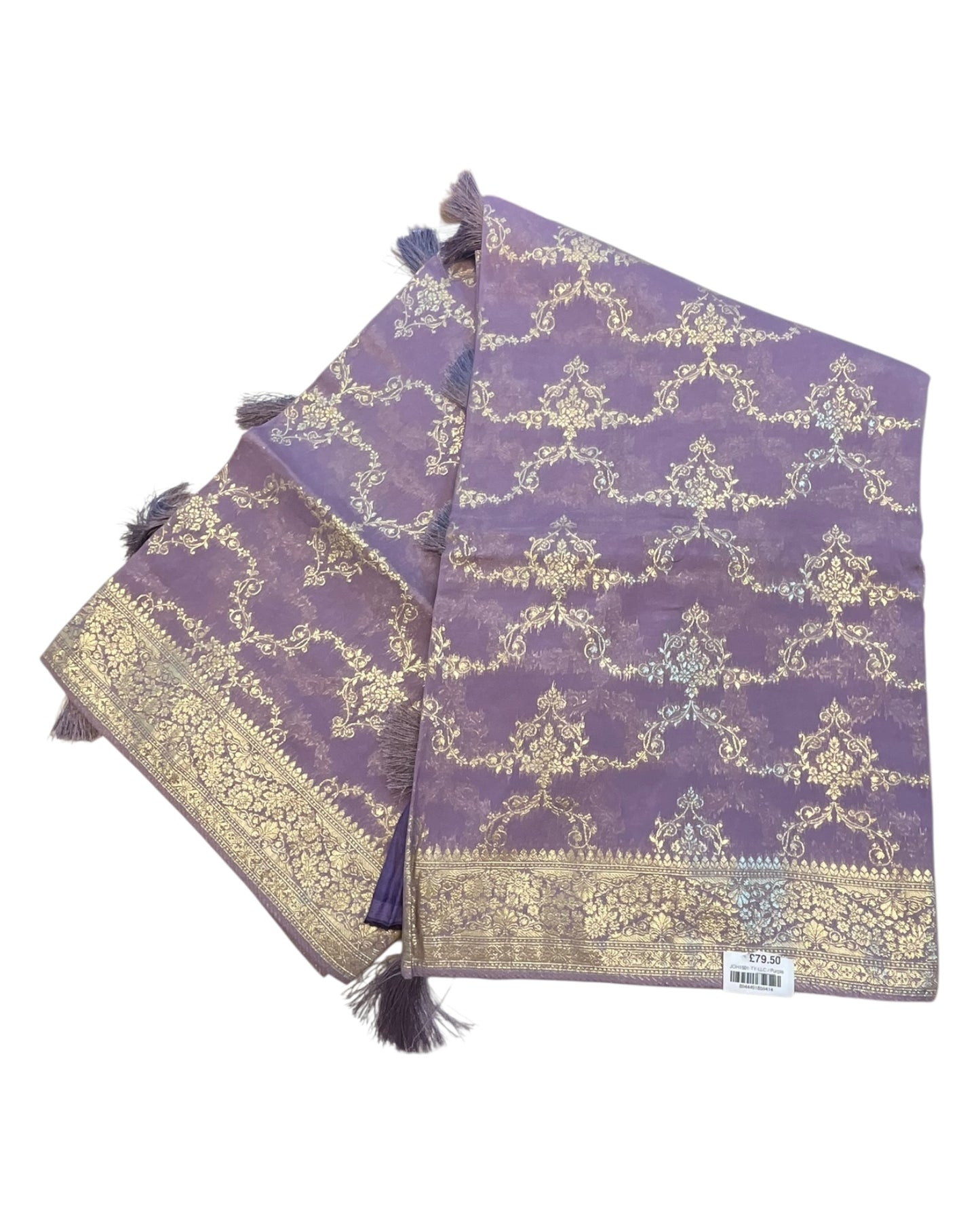 Lilac / Purple - Handloom - Chiffon Banarasi Saree with Blouse Piece - JOH1601 10TY25