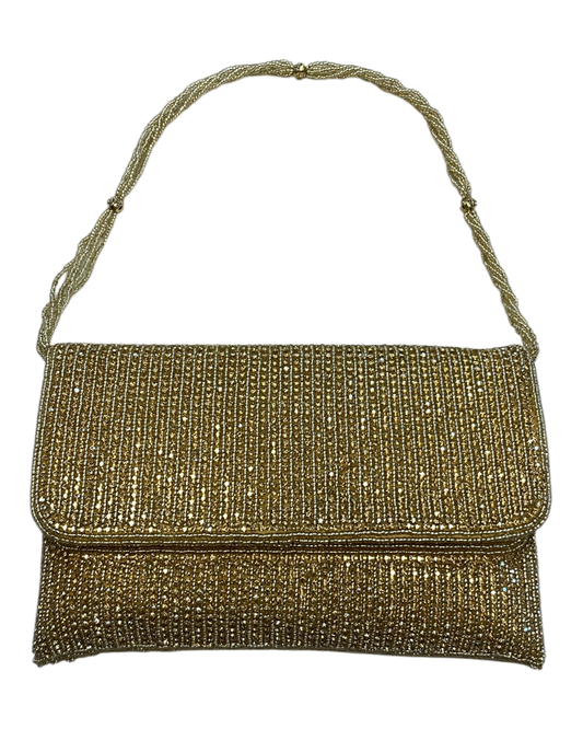 Gold - Rich Hand Embroidered Clutch Bag / Handbag -Bollywood / Weddings - AKB278 11KJ25