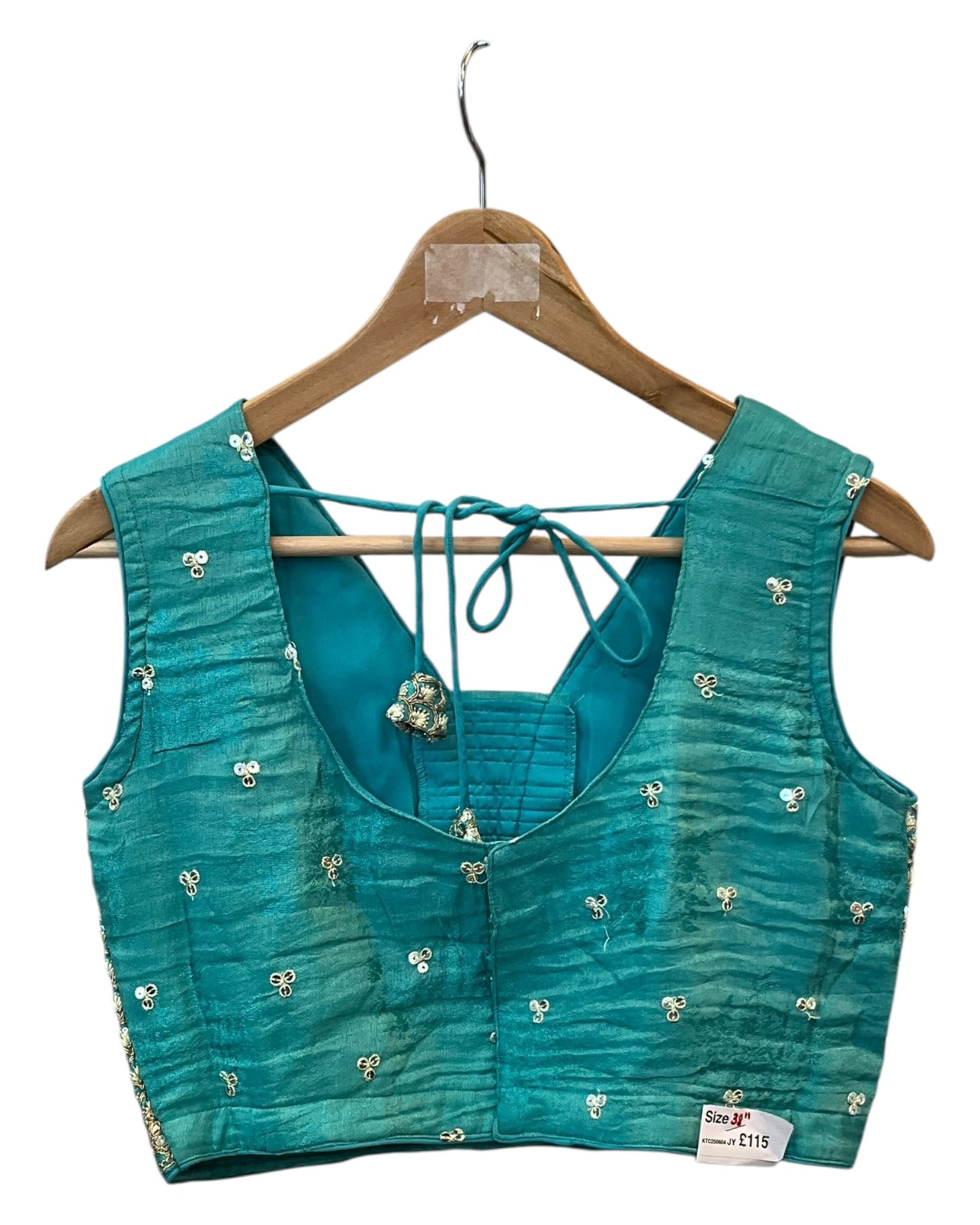 Size 12 / 38" Bust - Light Tuquoise - Ready Made Lehenga Set - UK Stock - 24h Dispatch - KTC250604 JY