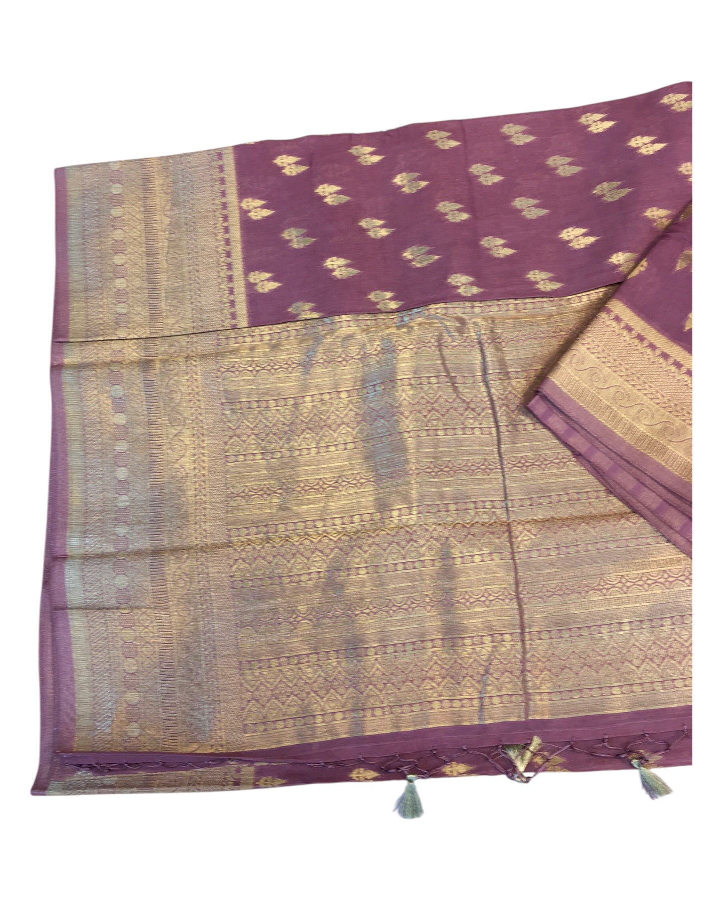 Dusty Pink - Traditional Handloom Banarasi Sari / Saree - with Blouse Piece - SN2402 11TY24