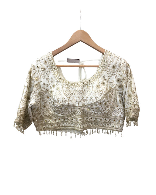 Off White - Ready Made Lehenga Set - Size 16 - 42"(Loosen up to 16) ) UK Stock - 24h Dispatch - KTC24315 TP 0324