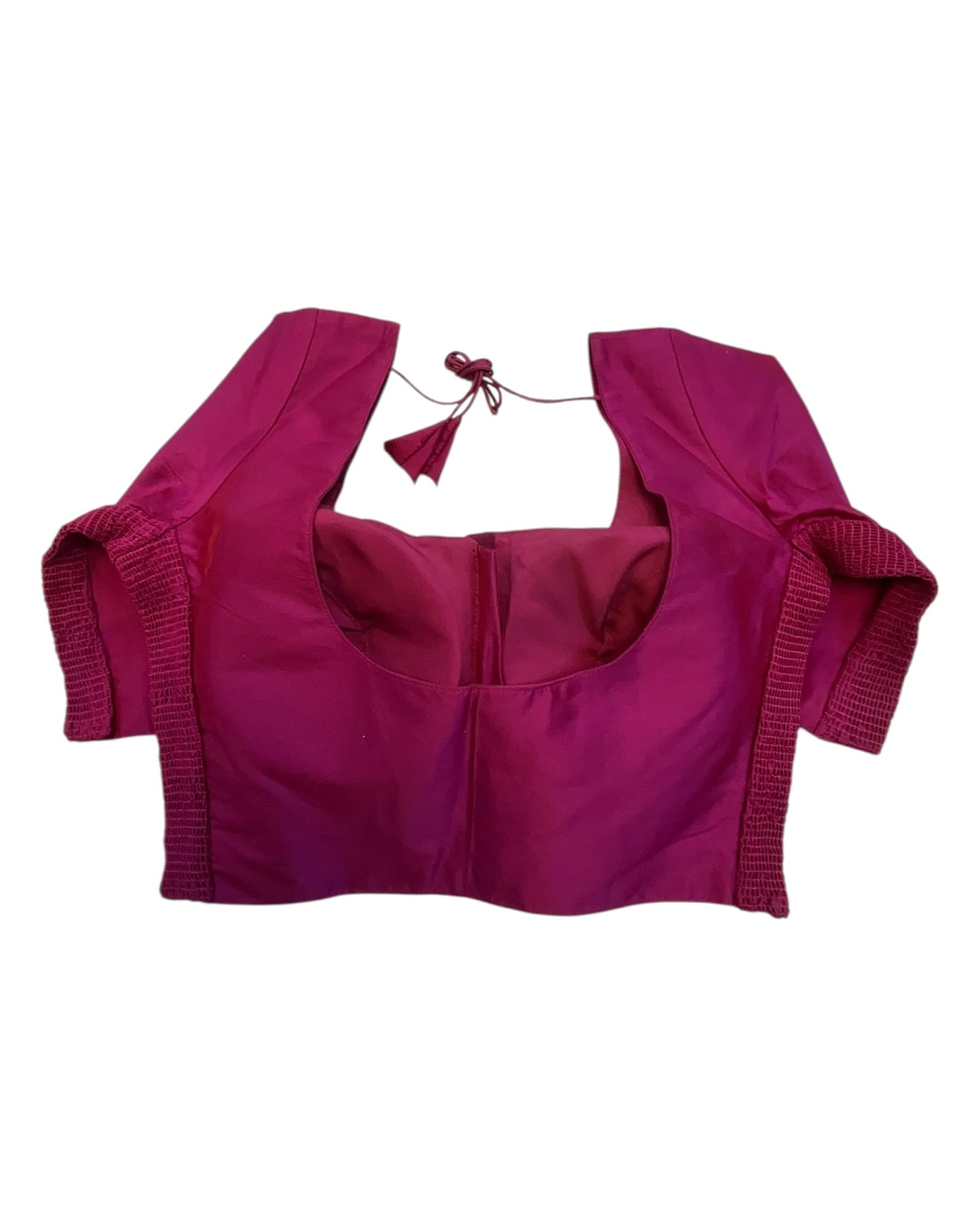 Plum - HYBRID Silky Saree blouse - With Elastic on both side for Great fit - Size 36",38", 40" S M L - VAM1216 Ap