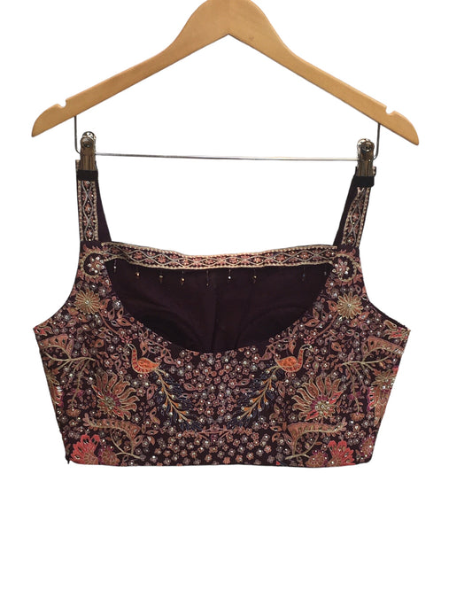 Designer Wine Printed Ready Made Lehenga Set - Size 12 (14) UK Stock - 24h Dispatch - Diksha -ZC2316 KYY 0323