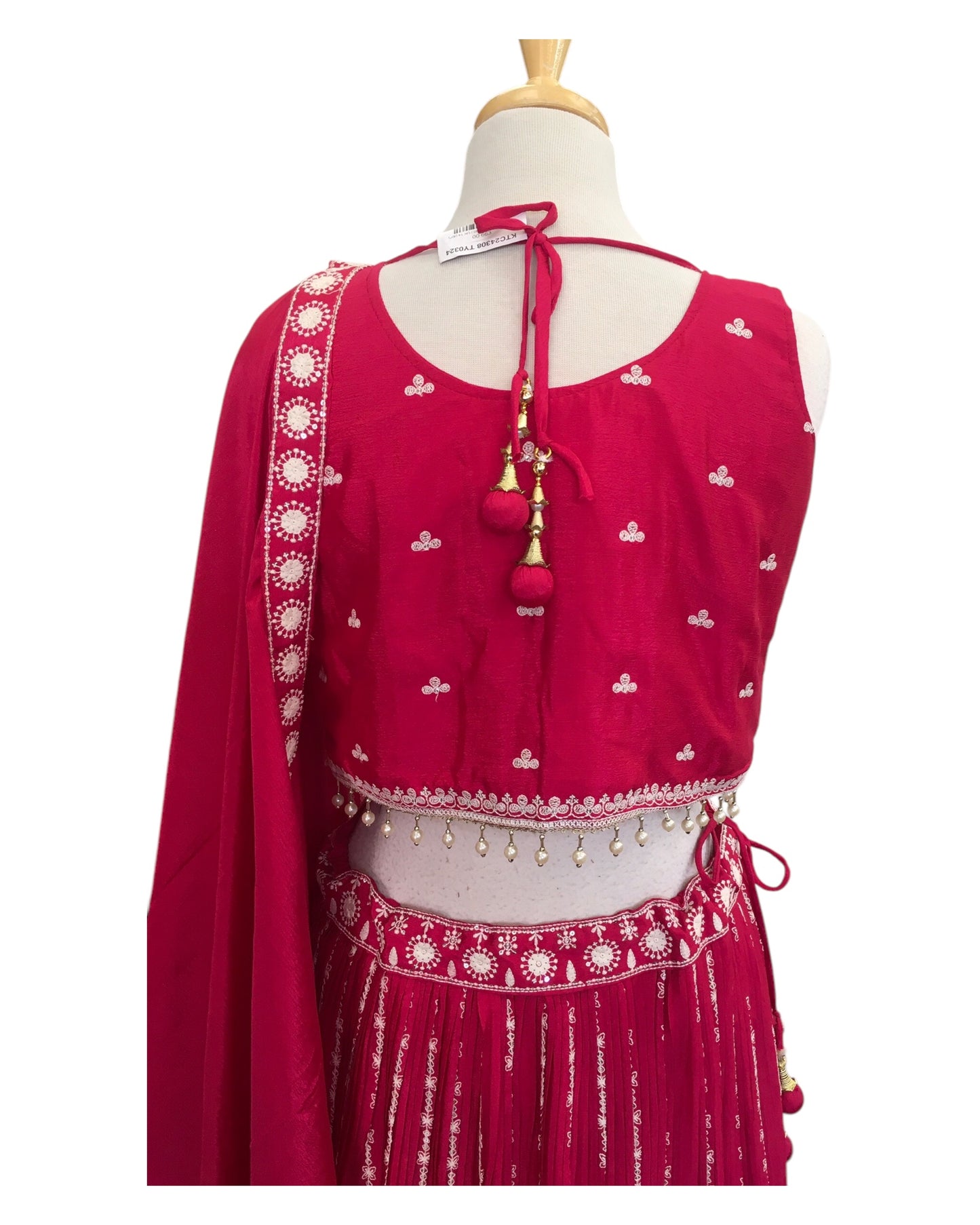 Size 14 / 40" Bust - Fuchsia Magenta - Ready Made Lehenga Set - UK Stock - 24h Dispatch - KTC24308 TY