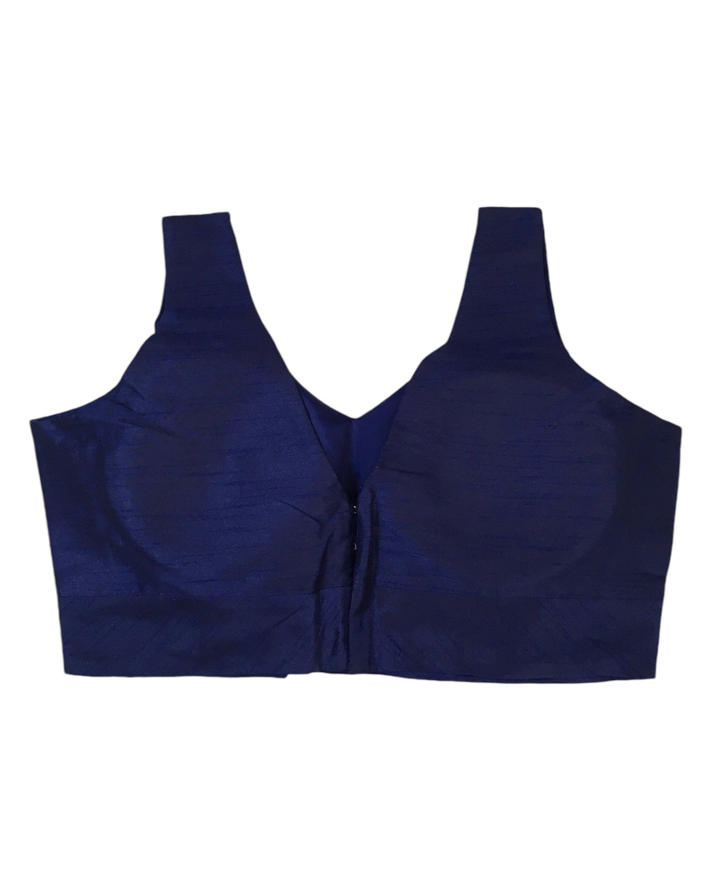 Navy Blue - Silky Saree blouse with cups, Sleeveless - 38" - UK Stock - Quick Delivery - RNK - R722A-KY