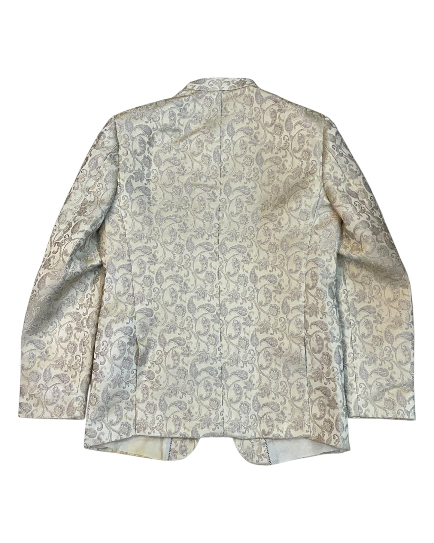 Cream - PREMIUM Slim Fit Mens Contrast Brocade BandhGala / Prince / Chinese Collar Jacket - Fantastic Fit - VNS-JOD7910/1 10VC25
