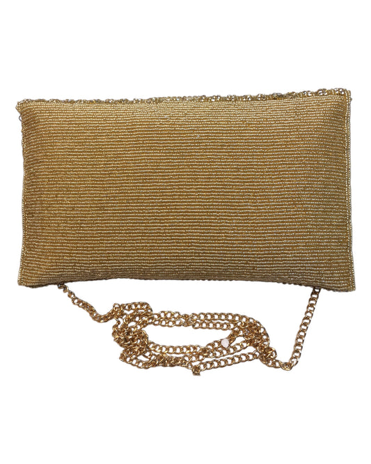 Gold - Rich Hand Embroidered Clutch Bag - JS03 10KP24