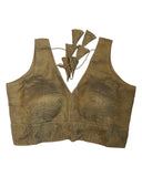Dark Gold - Crushed Tissue Saree / Lehenga Blouse - With Cups - Margin to loosen - UK Stock - AF2341 C 1224