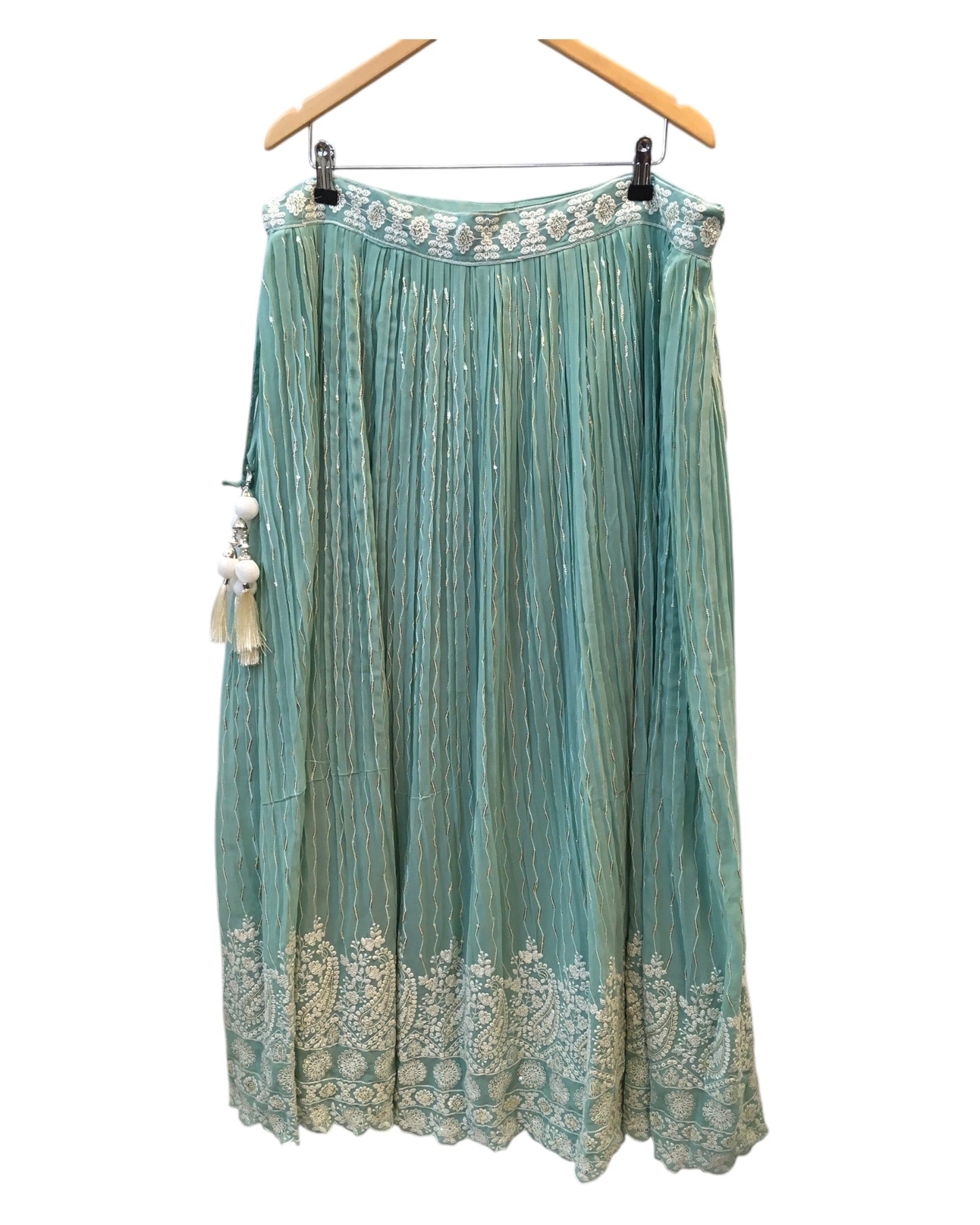 Size 14 / 40" Bust - Sea Green - Ready Made Lehenga Set - UK Stock - 24h Dispatch - KTC250117 TK 0125