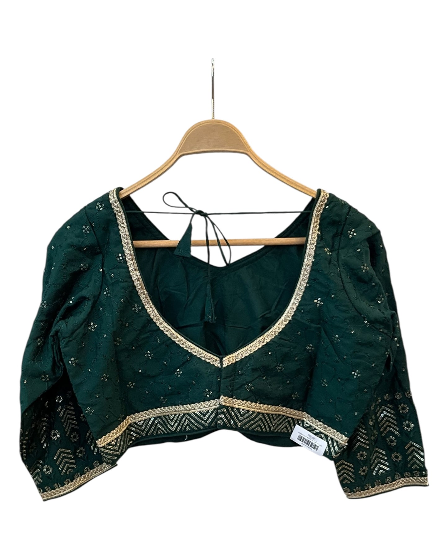 Size 14 / 40" Bust - Bottle Green Lehenga Set - Back Fasten Blouse - UK Stock - 24h Dispatch - DCB2511 VV