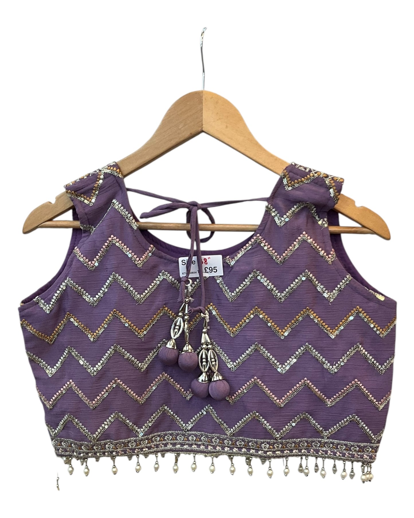 Size 12 / 38" Bust - Lilac Purple - Ready Made Lehenga Set - UK Stock - 24h Dispatch - KTC250654 TK