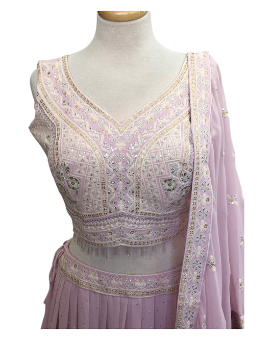 Size 12 / 38" Bust - Baby Pink - Ready Made Lehenga Set - UK Stock - 24h Dispatch - KTC241103 ? 1124