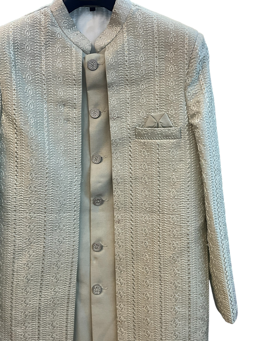 Pastel Pista Green - Mens Double Layered Sherwani / Indo-Western - Fantastic Value - KCS6625 06TT26