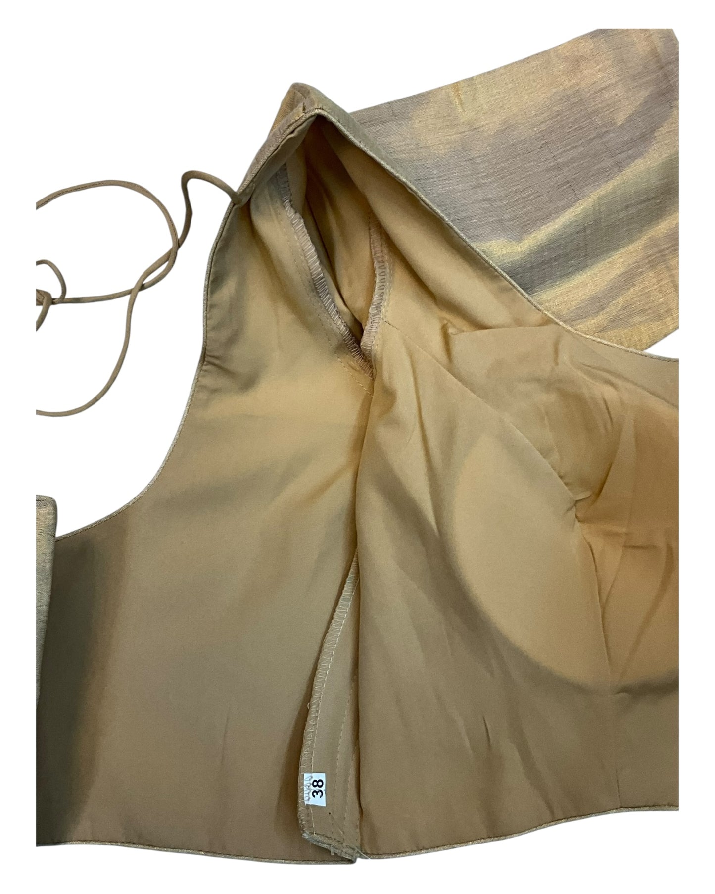 Classic Gold - Silky Saree blouse - UK Stock - Next Day / 2-3 Days Delivery - Size 34"-46" - XS, S, M, L, XL, XXL - VFL289 R
