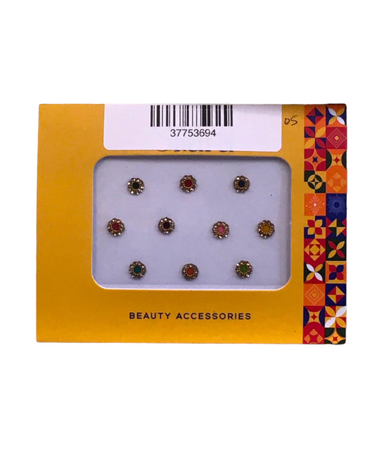 Pack of 10 Round Various Colours Bindis in Small Size- 24 hrs dispatch from UK ST2405 24ap04