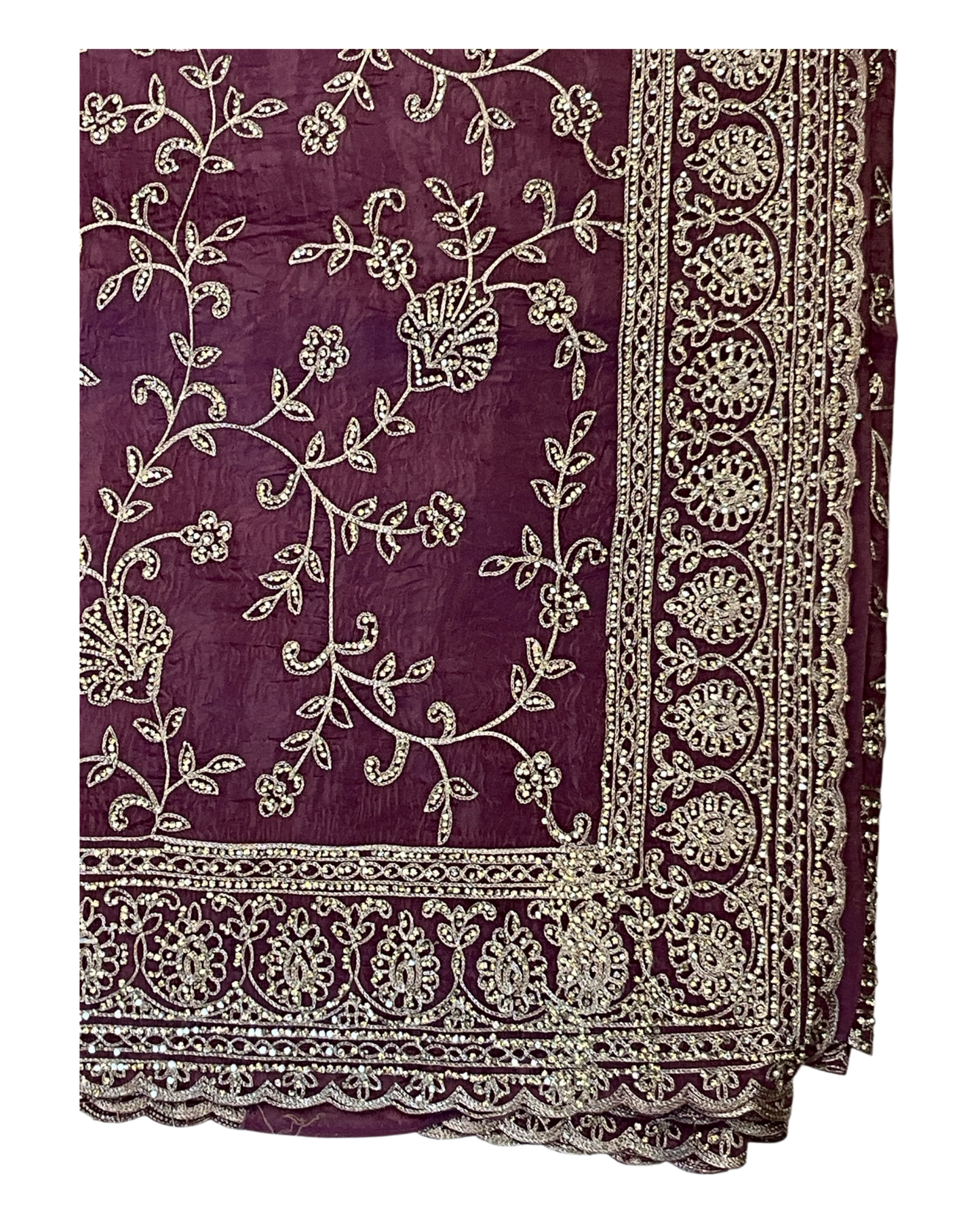 Pink - Rich Saree with Allover Embroidery and Blouse Piece - UK stock - 24hr Dispatch - RS2507 PT